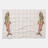 Kitchen Towel - Chinook Salmon op Pset Theedoek (Horizontaal)