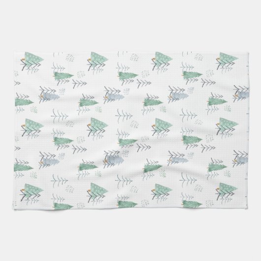 Kitchen Towel - Christmas Trees Pattern Theedoek (Horizontaal)