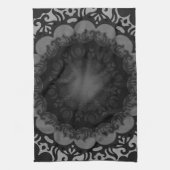 Kitchen Towel - 'Dark Mandala' nr. 1 Theedoek (Verticaal)