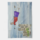 Kitchen Towel: Flying Joanna and Grace Cathedral Theedoek (Verticaal)