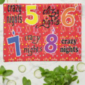 Kitchen Towel "Hanukkah/8 Crazy Nights" Dish Towel Theedoek (Gevouwen)