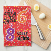 Kitchen Towel "Hanukkah/8 Crazy Nights" Dish Towel Theedoek (Quarter Fold)