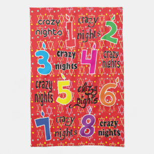 Kitchen Towel "Hanukkah/8 Crazy Nights" Dish Towel Theedoek