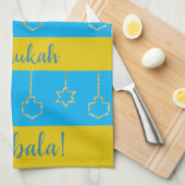 Kitchen Towel "Hanukkah Blue Gold" Theedoek (Quarter Fold)