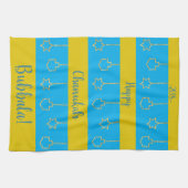 Kitchen Towel "Hanukkah Blue Gold" Theedoek (Horizontaal)