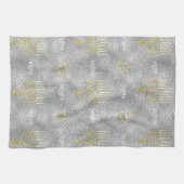 Kitchen Towel "Hanukkah Elegant Menorahs" Theedoek (Horizontaal)