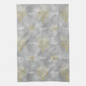 Kitchen Towel "Hanukkah Elegant Menorahs" Theedoek (Verticaal)