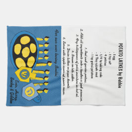 Kitchen Towel "Hanukkah Frying Latkes Recipe" Theedoek