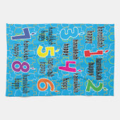 Kitchen Towel "Hanukkah Happy 8 Nights" Dish Towel Theedoek (Horizontaal)