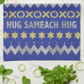 Kitchen Towel "Hanukkah Hug Sameach" Dish Towel Theedoek (Gevouwen)