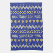 Kitchen Towel "Hanukkah Hug Sameach" Dish Towel Theedoek (Verticaal)