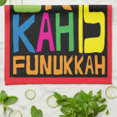 Kitchen Towel "Hanukkah is Funukkah" Dish Towel Theedoek (Gevouwen)
