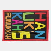 Kitchen Towel "Hanukkah is Funukkah" Dish Towel Theedoek (Horizontaal)