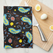 Kitchen Towel "Hanukkah Paisley Dreidel Towel" Theedoek (Quarter Fold)