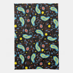 Kitchen Towel "Hanukkah Paisley Dreidel Towel" Theedoek