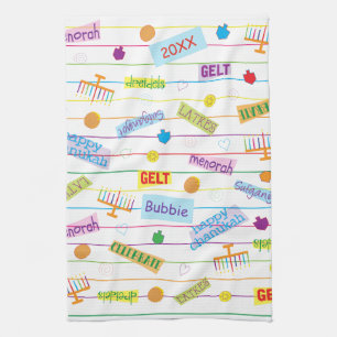 Kitchen Towel "Hanukkah Party" Theedoek