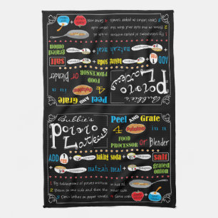 Kitchen Towel "Hanukkah Potato Latke Recipe" Theedoek