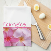 Kitchen Towel-Kerstmis Mele Kalikimaka Plumeria Theedoek (Quarter Fold)