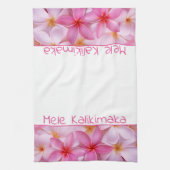 Kitchen Towel-Kerstmis Mele Kalikimaka Plumeria Theedoek (Verticaal)