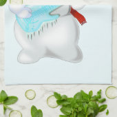 Kitchen Towel met Snowman Guitarist - Funny Theedoek (Gevouwen)