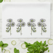 Kitchen Towel - NGA White Daisies Theedoek (Gevouwen)