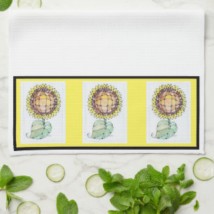 Kitchen Towel - NGA-zonnebloemen Theedoek