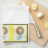 Kitchen Towel - NGA-zonnebloemen Theedoek (Quarter Fold)