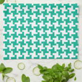 Kitchen Towel of Tea Towel Emerald Green Dogtooth Theedoek (Gevouwen)