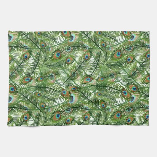 Kitchen Towel Peacock Feathers Theedoek (Horizontaal)