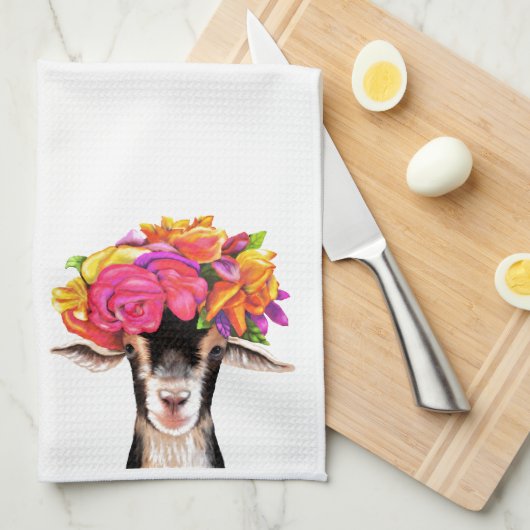 Kitchen Towel - Posey & Lily the Goats Theedoek (Quarter Fold)