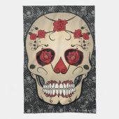 Kitchen Towel Sugar Skull Day of the Dead Art Theedoek (Verticaal)
