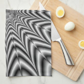 Kitchen Towel Super Nova in zwart-wit Theedoek (Quarter Fold)