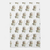 Kitchen Towel - White Havanese Dog Theedoek (Verticaal)