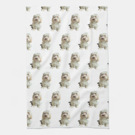 Kitchen Towel - White Havanese Dog Theedoek
