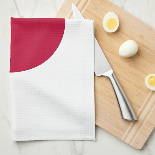 Kitchen towel with Flag of Japan Theedoek (Quarter Fold)