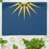 Kitchen towel with Flag of Macedonia, Greece Theedoek (Gevouwen)