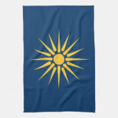 Kitchen towel with Flag of Macedonia, Greece Theedoek (Verticaal)
