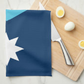 Kitchen towel with Flag of Minnesota, USA Theedoek (Quarter Fold)