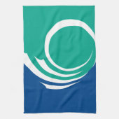 Kitchen towel with Flag of Ottawa, Canada Theedoek (Verticaal)