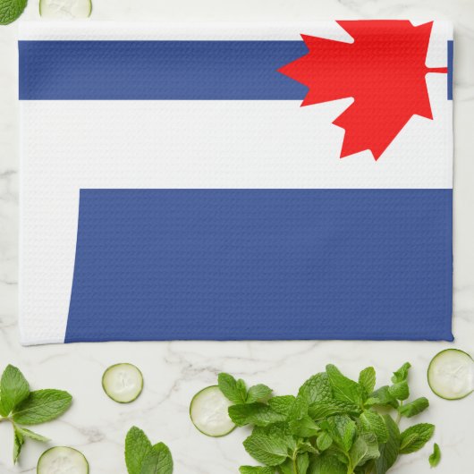 Kitchen towel with Flag of Toronto Theedoek (Gevouwen)