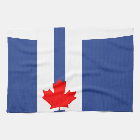 Kitchen towel with Flag of Toronto Theedoek (Horizontaal)
