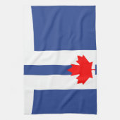 Kitchen towel with Flag of Toronto Theedoek (Verticaal)