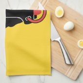 Kitchen towel with Flag of Uri, Switzerland Theedoek (Quarter Fold)