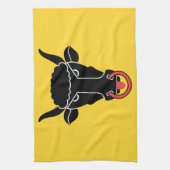 Kitchen towel with Flag of Uri, Switzerland Theedoek (Verticaal)