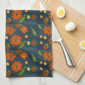 Kitchen towel with floral motif theedoek (Quarter Fold)