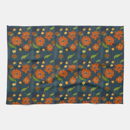 Kitchen towel with floral motif theedoek (Horizontaal)