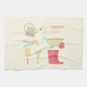Kitchen towel with gardening tools print theedoek (Horizontaal)