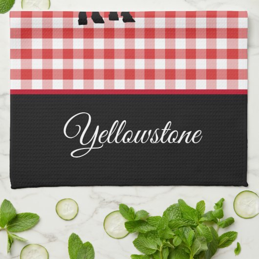 Kitchen Towel-Yellowstone Buffalo Theedoek (Gevouwen)