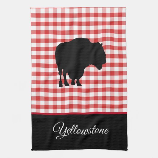 Kitchen Towel-Yellowstone Buffalo Theedoek (Verticaal)