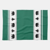 Kitchen Towel-Yellowstone Lodge 3 Beer en Bomen Theedoek (Horizontaal)